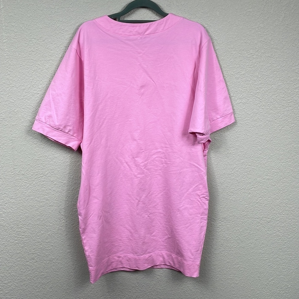 Love Moschino Abito Logo Tee T Shirt Dress in Pink Animal Print Heart Sz 4 - Picture 8 of 14